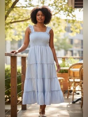 vineyard vines smocked midi dress Vineyard Vines Cotton Silk Floral Smocked Puff Sleeve Dress